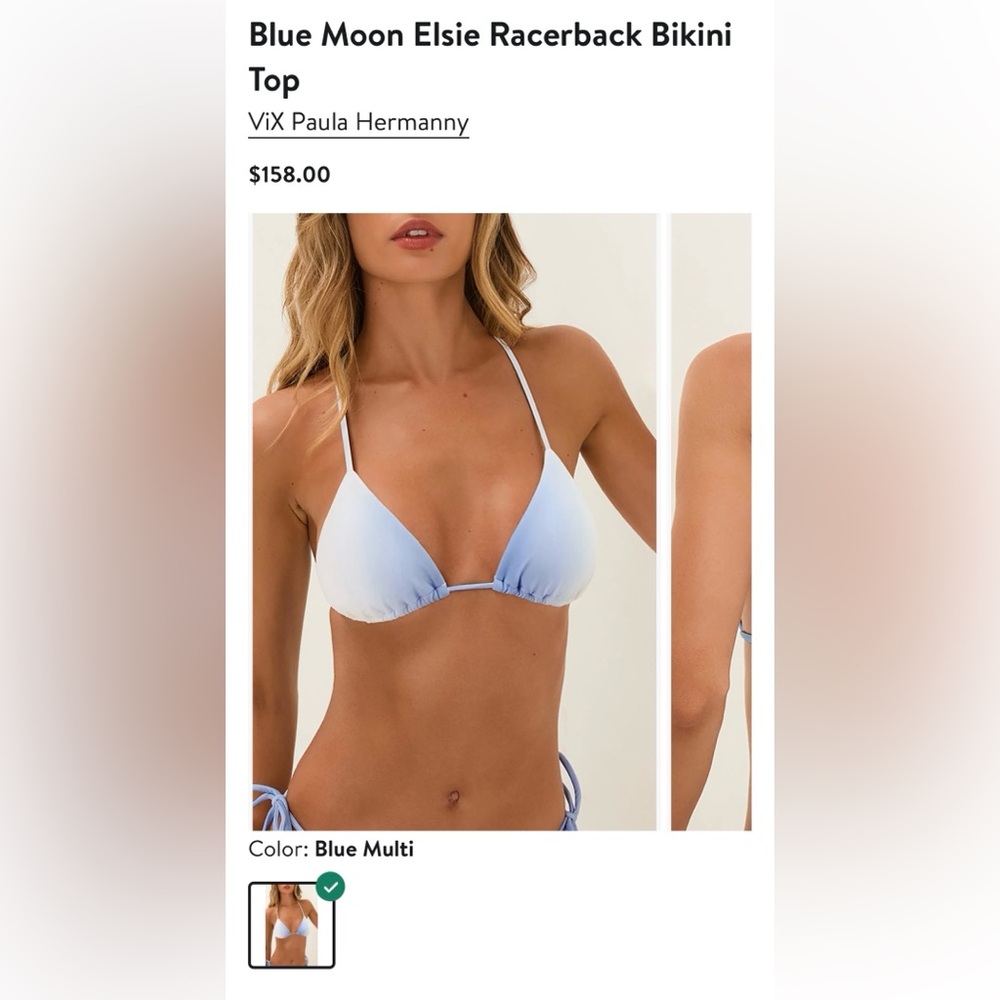 Blue moon Triangle Bikini Top - ViX Paula Hermanny